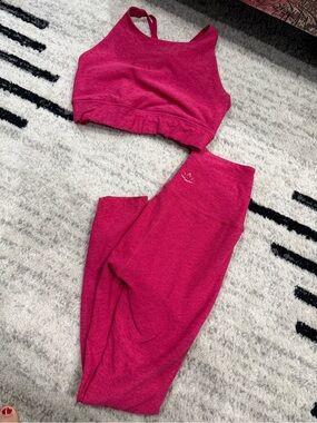 Beyond Yoga Fuchsia Pink Kids' Legging Set